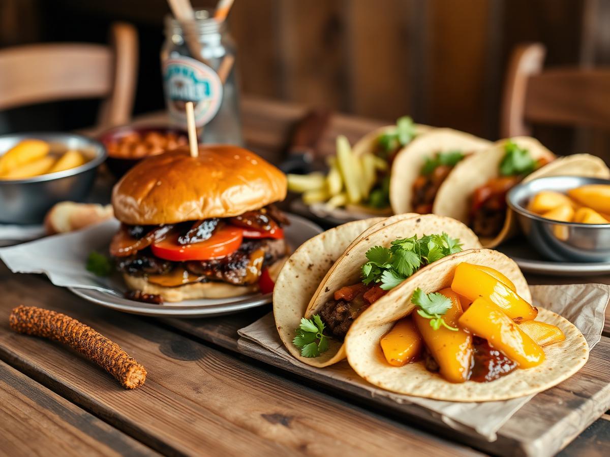 Southern festival food spread
